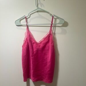 Victoria’s Secret Pink Satin Lace Cami Set